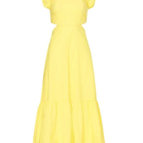 Marissa Webb Collective cotton open back dress chartruese size 4 - Picture 5 of 9